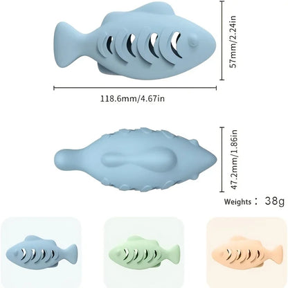 Octopus Silicone Cat Chew Toy with Treat Puzzle Feeder