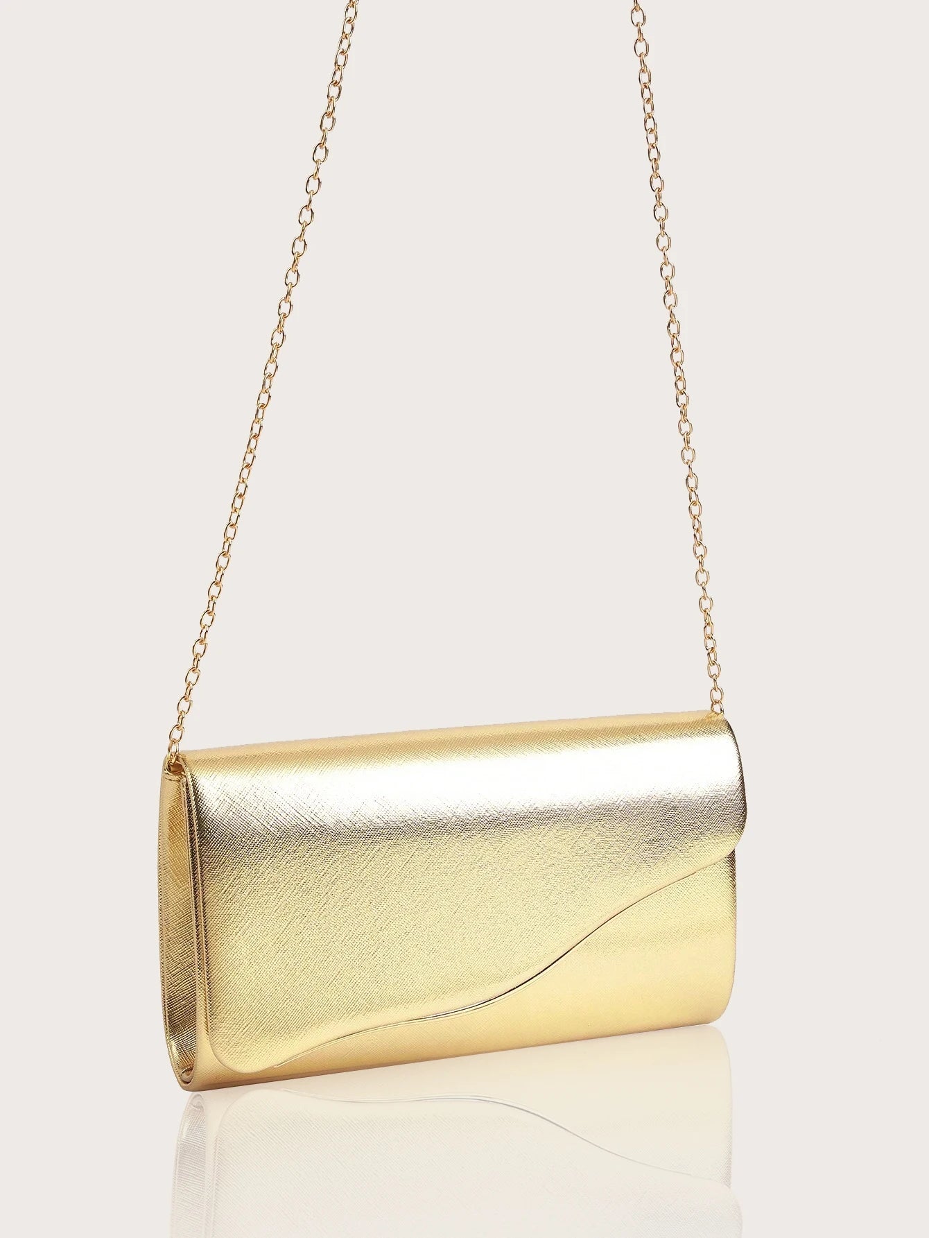 Elegant Metallic Evening Clutch Bag