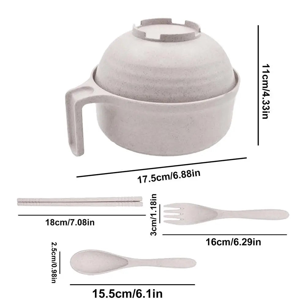 Microwave Ramen Cooker Bowl Set with Utensils