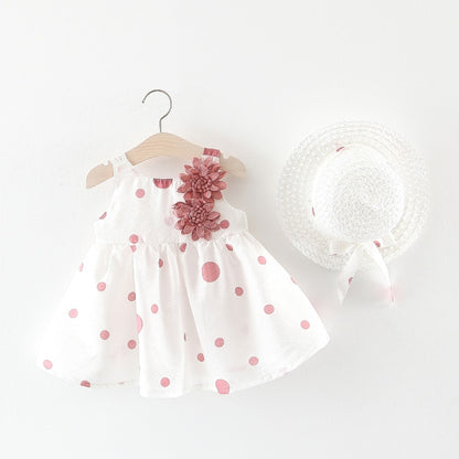 Big bow cotton baby dress