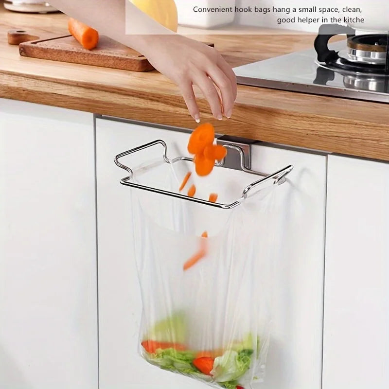 Stainless Steel Cabinet Door Trash Bin Holder