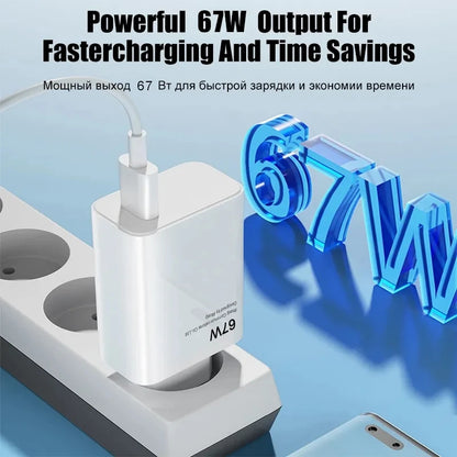 65W USB Fast Charger Adapter with Type-C Cable