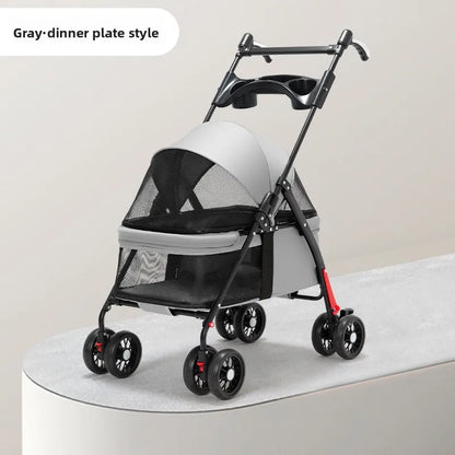 Foldable Pet Stroller for Dogs & Cats