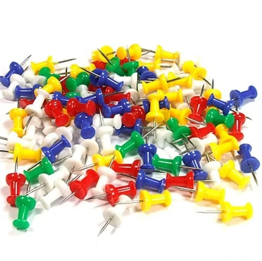 Assorted Multicolor Push Pins