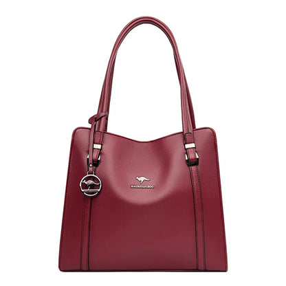 Large Capacity Women’s Leather Tote Handbag