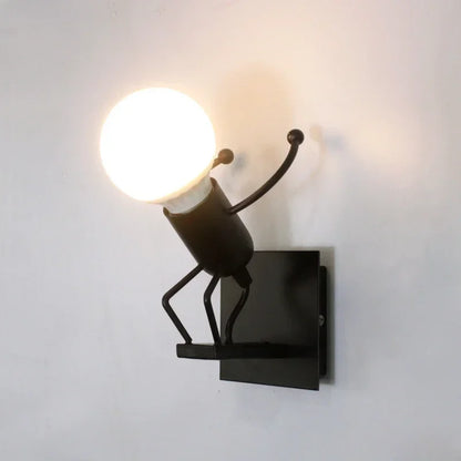 Vintage Industrial Wooden Wall Lamp – Creative E27 Wall Sconce