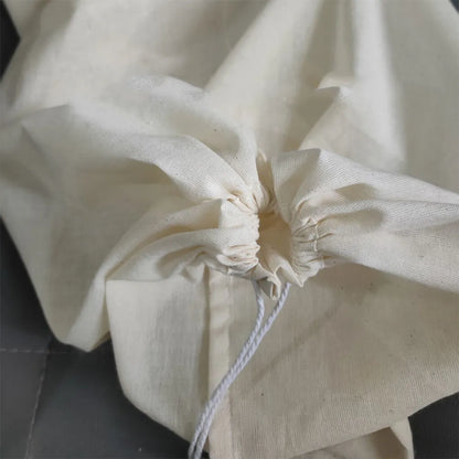 Reusable Drawstring Cotton Filter Bags for Nut Milk, Yogurt, Tea & Coffee