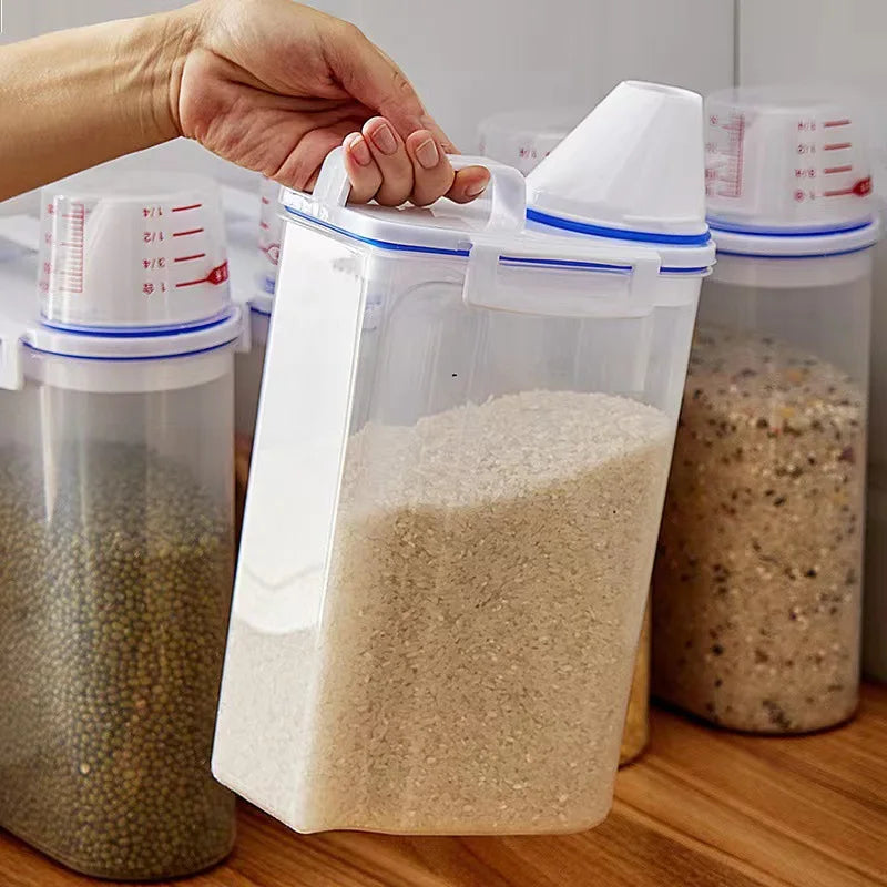 Premium Airtight Pet Food Storage Container with Measuring Cup