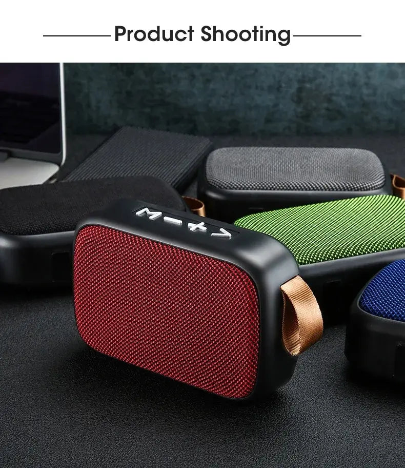 Portable Bluetooth Speaker with Fabric Mesh Design