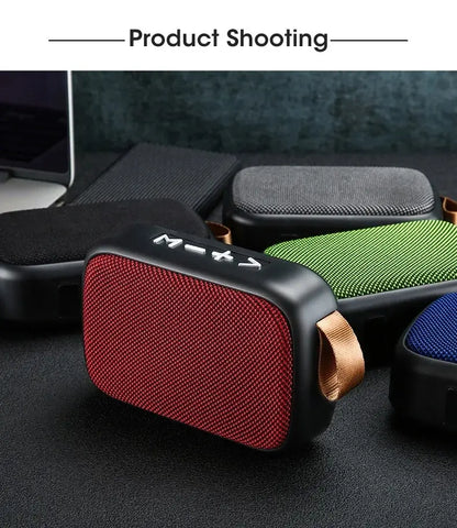 Portable Bluetooth Speaker with Fabric Mesh Design
