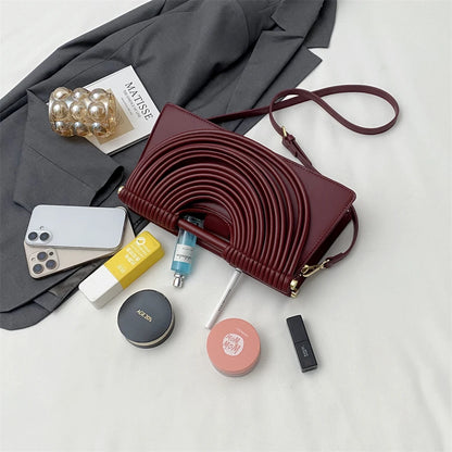 Luxury Ruched Evening Clutch Crossbody Bag