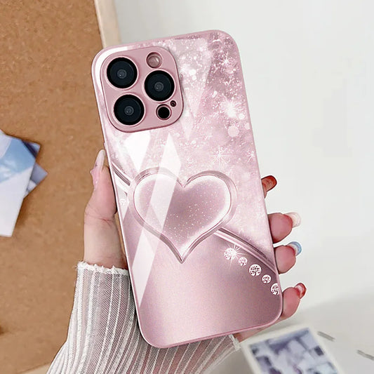 iPhone Case Minimal Tempered Glass Red