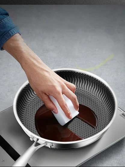 Tri-Ply Stainless Steel Honeycomb Frying Pan