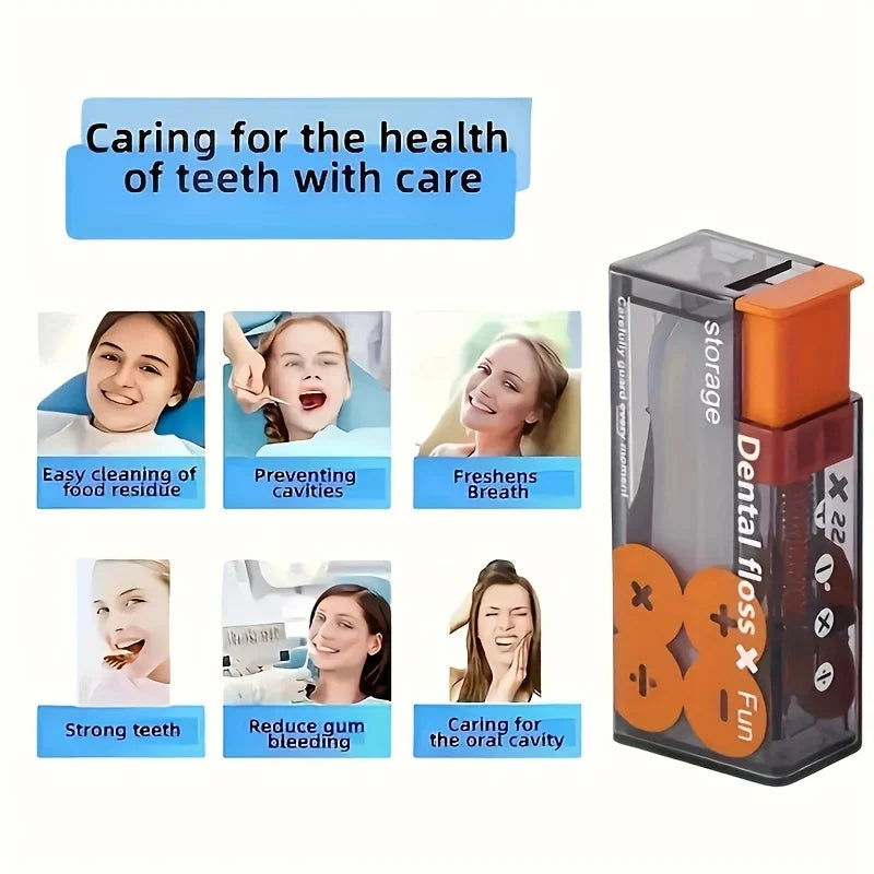 Portable Floss Dispenser with 10 Floss Picks