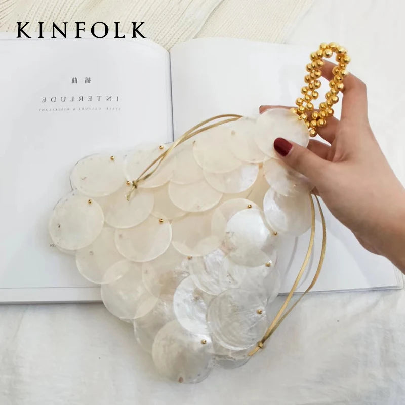 Luxury Beaded Shell Evening Handbag
