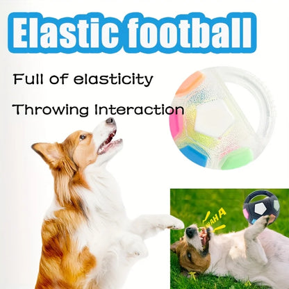TPR Soccer Ball Dog Toy with Handle & Sound Feature