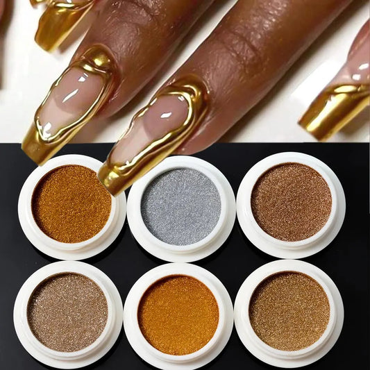 Mirror Chrome Nail Powder Pigment Set