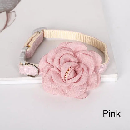 Cute Camellia Flower Cat Collar