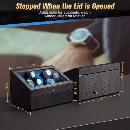 6 Slot Automatic Watch Winder Box