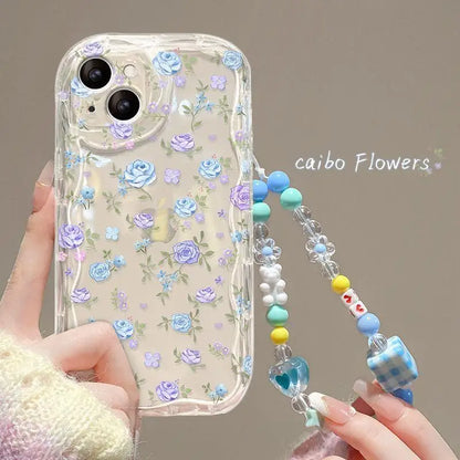 3D Floral Lanyard Phone Case