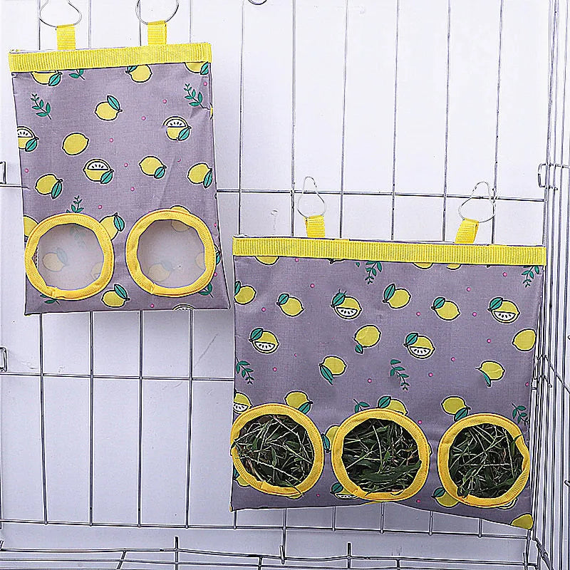 Hanging Hay Feeder Bag for Small Pets