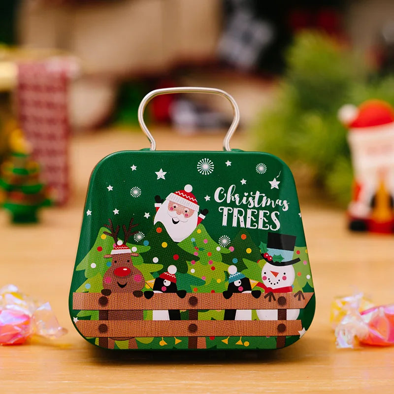 Christmas Handbag-Shaped Tin Storage Box