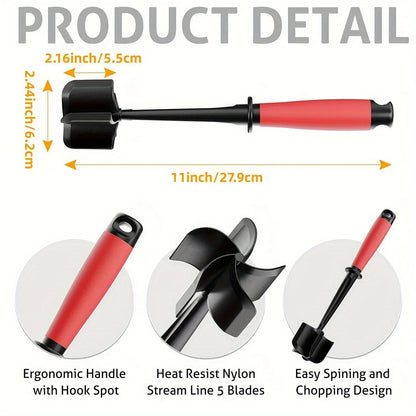 5-Blade Meat Chopper & Masher Tool