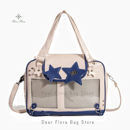 Transparent DIY Ita Shoulder Bag for Pins & Collectibles