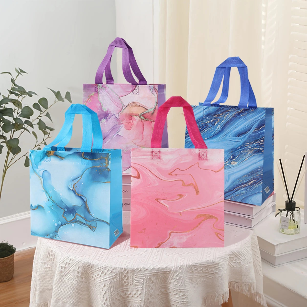 4Pcs Marble Design Gift Bag