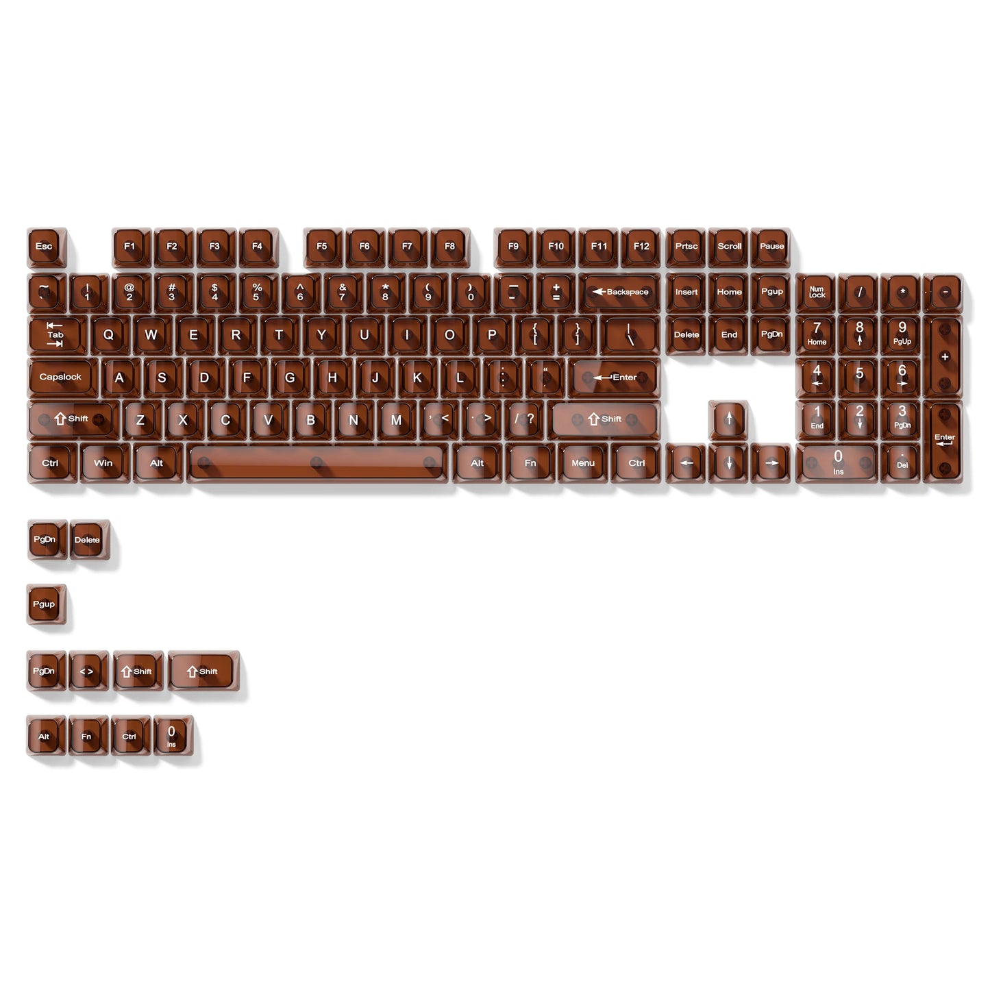 Creamy White Transparent RGB Keycap Set