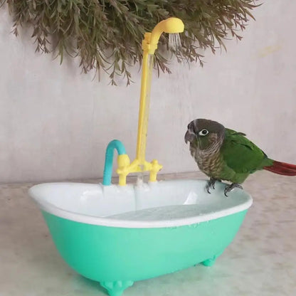 Automatic Parrot Bird Bath Shower Bowl