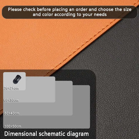 Large PU Leather Desk Mat & Mouse Pad