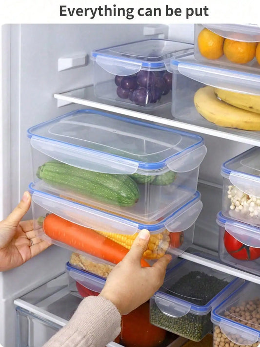 Sealed Rectangular Refrigerator Storage Box With Lid