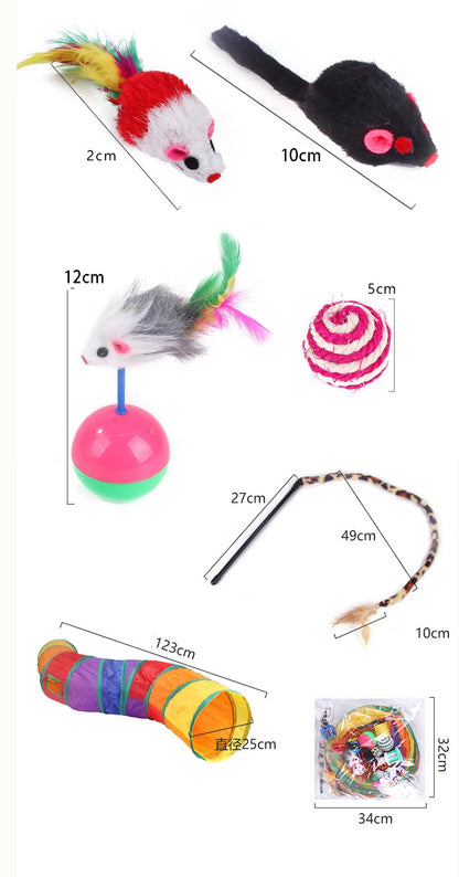 Cat Tunnel & Interactive Toy Set
