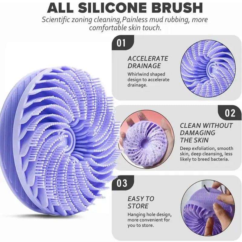 Double-Sided Silicone Bath Brush