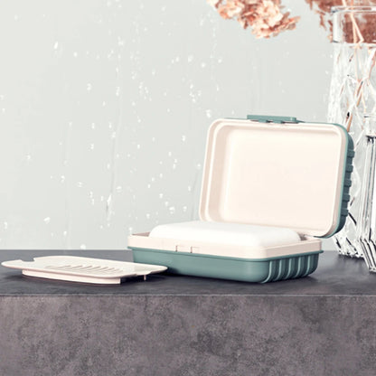 Travel Soap Box with Draining Tray & Lid