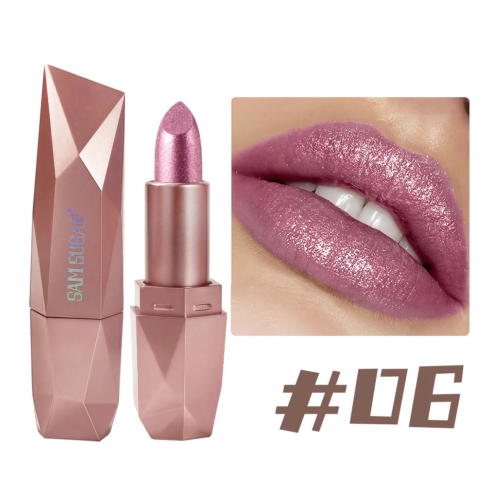 SAM SUGAR 6-Color Diamond Pearl Lipstick