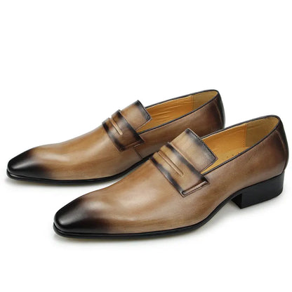 Men's Cowhide Luxury Loafers Shoes