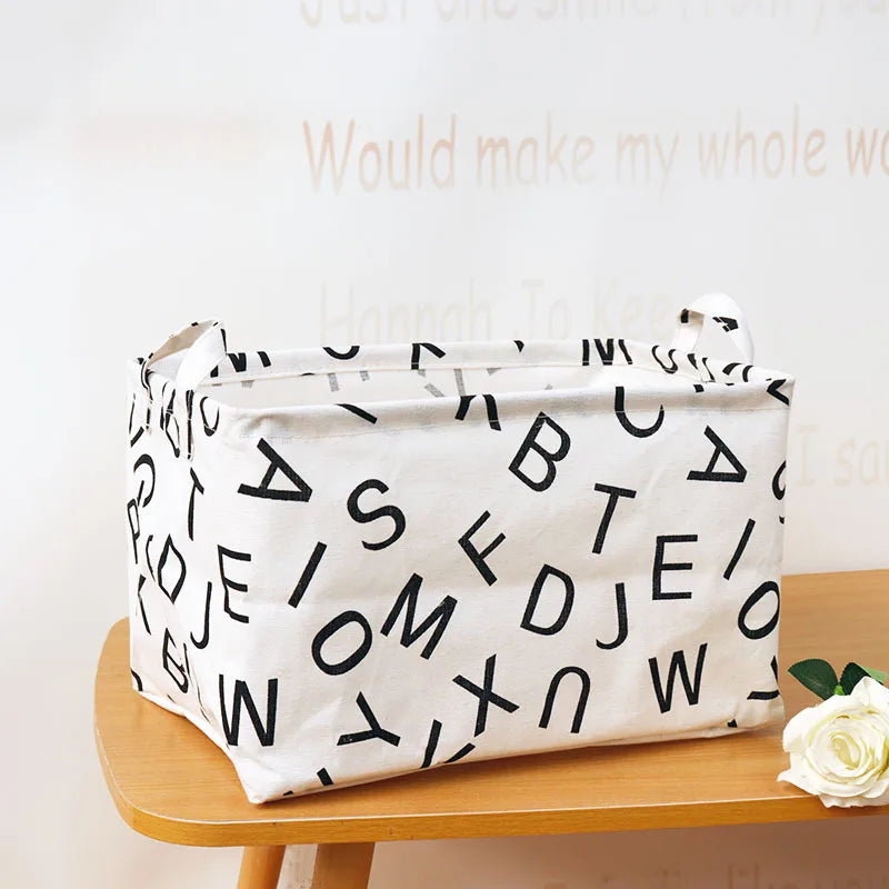 Foldable Fabric Storage Container with Handle