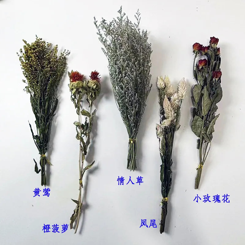 Natural Dried Flower Habitat Decor for Small Pets