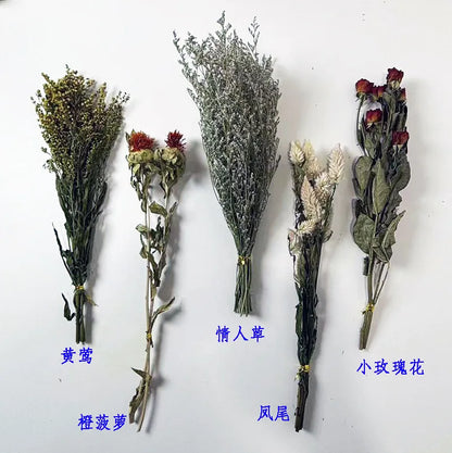 Natural Dried Flower Habitat Decor for Small Pets