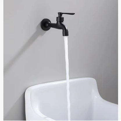 Black Wall Mounted Washing Machine Tap