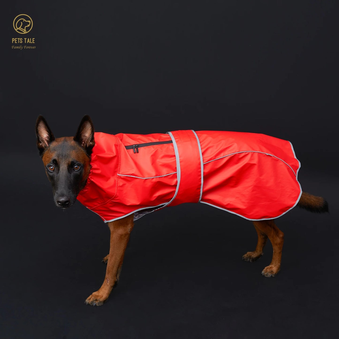 Waterproof Dog Raincoat with Reflective Strips & Adjustable Hood