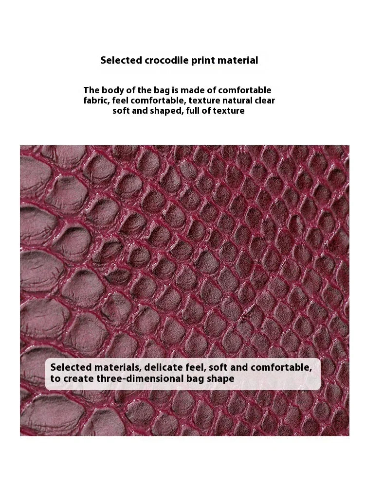 Luxury Snakeskin Top Handle Shoulder Bag