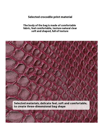 Luxury Snakeskin Top Handle Shoulder Bag