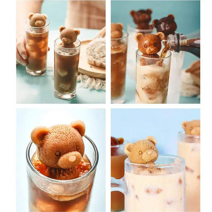 3D Teddy Bear Silicone Ice & Chocolate Mould