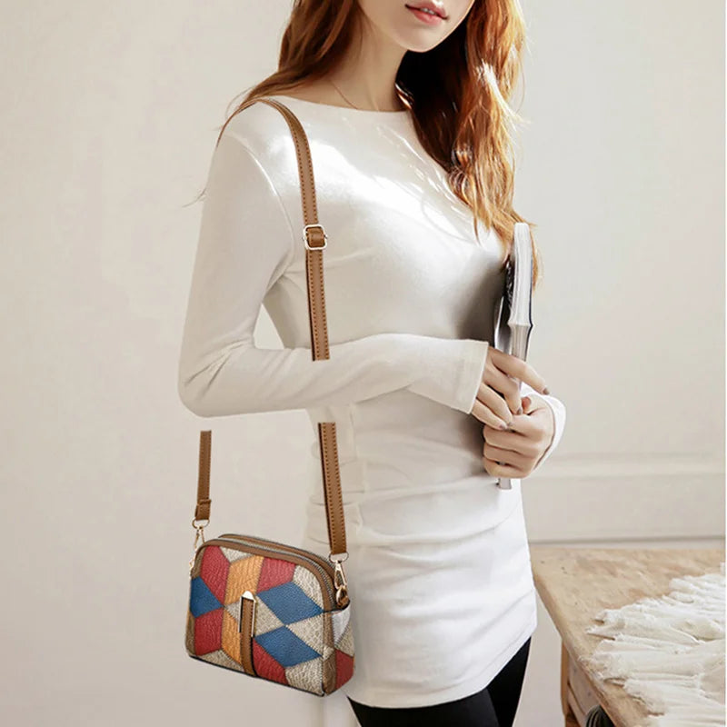 Women’s Designer Style Plaid Shoulder & Crossbody Tote Bag
