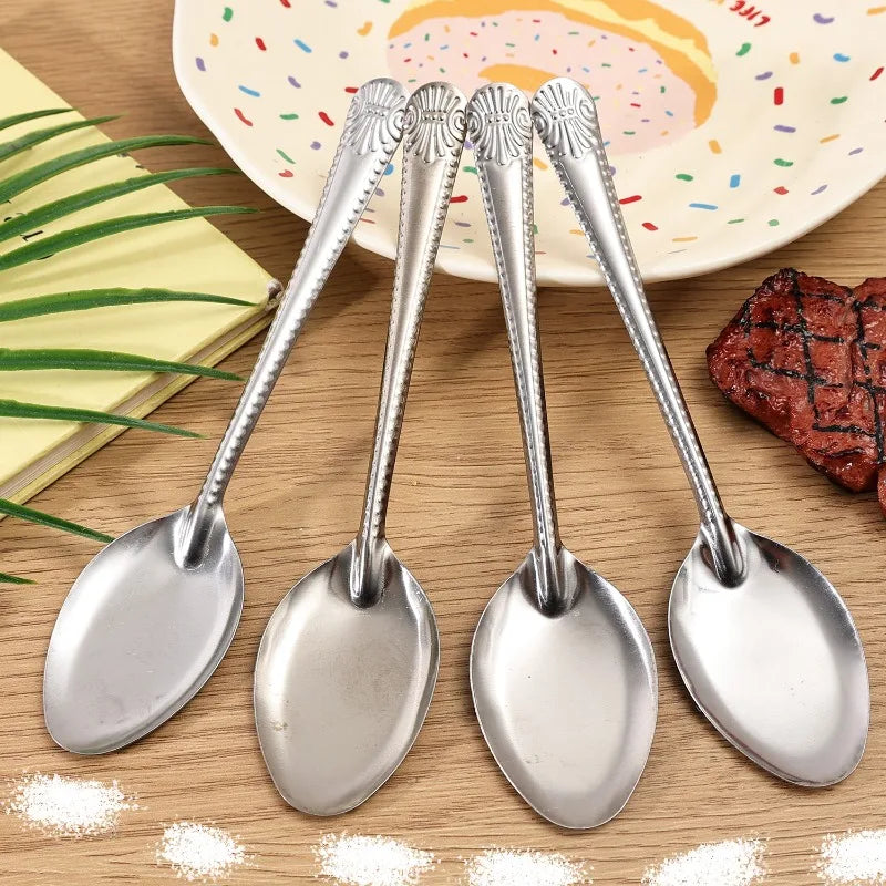 Stainless Steel Flat Bottom Spoon Set