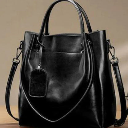 Genuine Leather Women’s Bucket Handbag