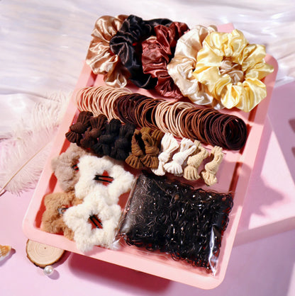 Brown Hair Accessories Set